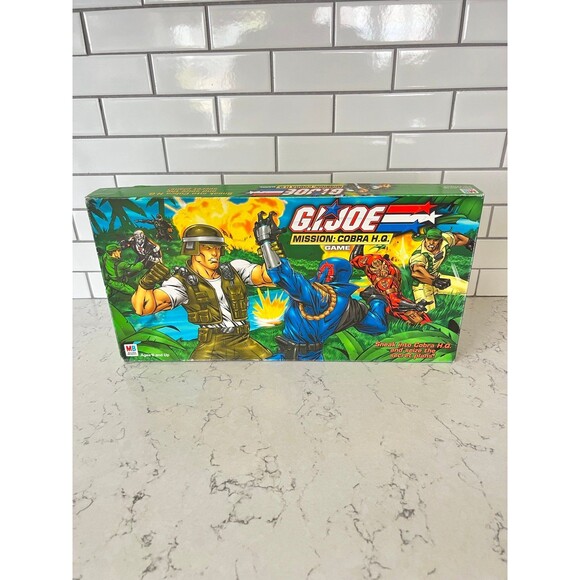 MILTON BRADLEY GI JOE MISSION COBRA HQ BOARD GAME 2002 - Picture 1 of 9